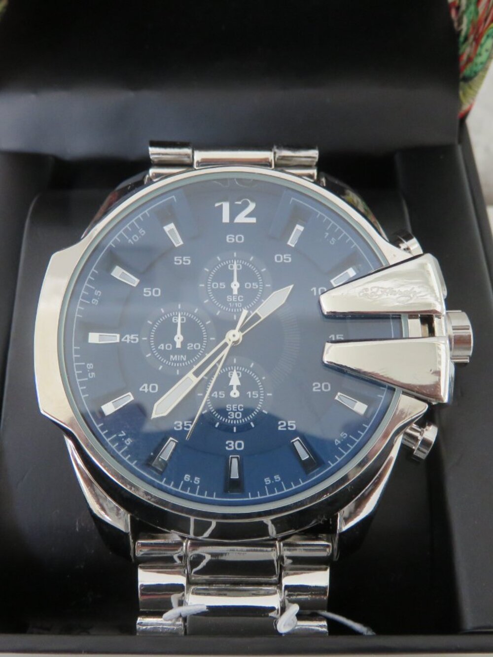 (#140) Ed Hardy Men's Watch Blue/Sliver Strap